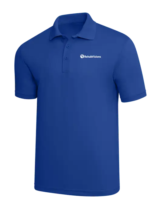 Dark Royal PosiCharge RacerMesh Polo w/RehabVisions POST Logo