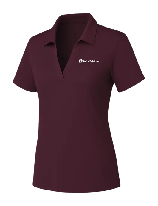 Womens Maroon PosiCharge RacerMesh Polo w/RehabVisions POST Logo