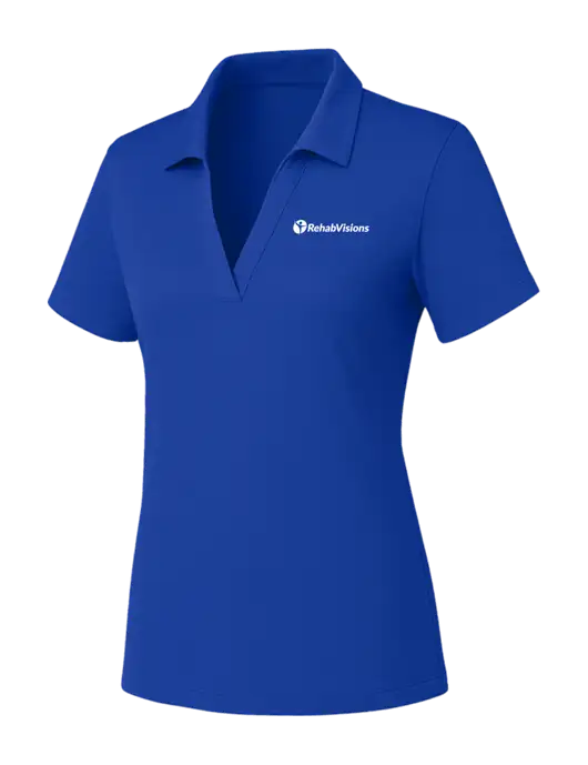 Womens Dark Royal PosiCharge RacerMesh Polo w/RehabVisions POST Logo