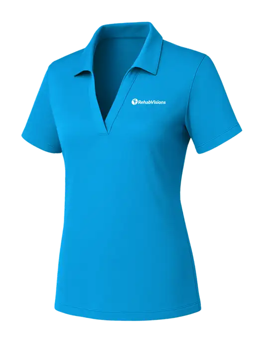 Womens Sapphire PosiCharge RacerMesh Polo w/RehabVisions POST Logo