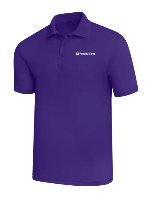 Purple PosiCharge RacerMesh Polo w/RehabVisions POST Logo