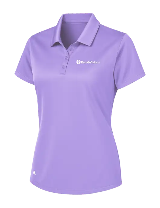 Adidas Light Purple Womens Basic Sport Polo w/RehabVisions POST Logo