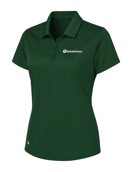 Adidas Dark Green Womens Basic Sport Polo w/RehabVisions POST Logo