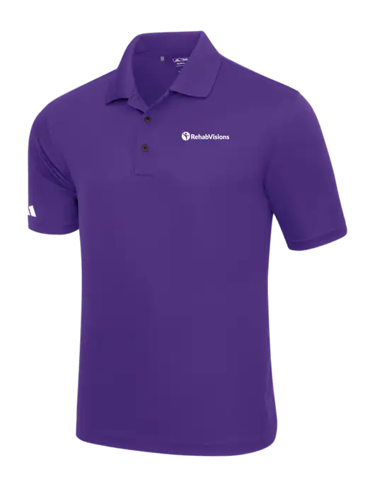 Adidas Purple Basic Sport Polo w/RehabVisions POST Logo