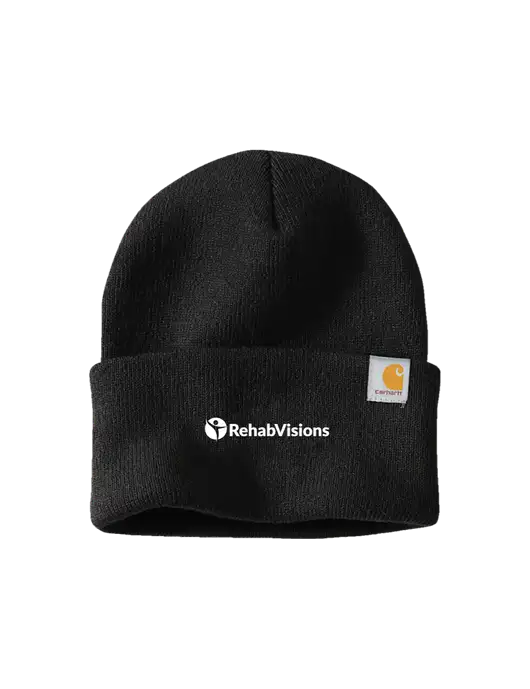 Carhartt Black Watch Cap 2.0 w/RehabVisions POST Logo