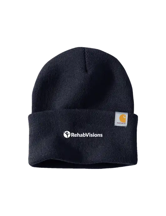 Carhartt Navy Watch Cap 2.0 w/RehabVisions POST Logo