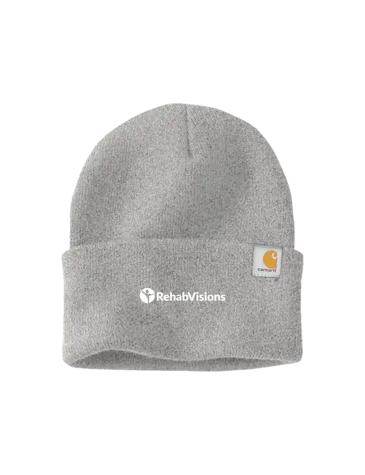 Carhartt Light Grey Heather Watch Cap 2.0 w/RehabVisions POST Logo