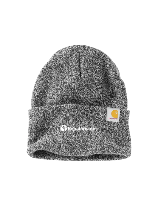 Carhartt Medium Grey Heather Watch Cap 2.0 w/RehabVisions POST Logo