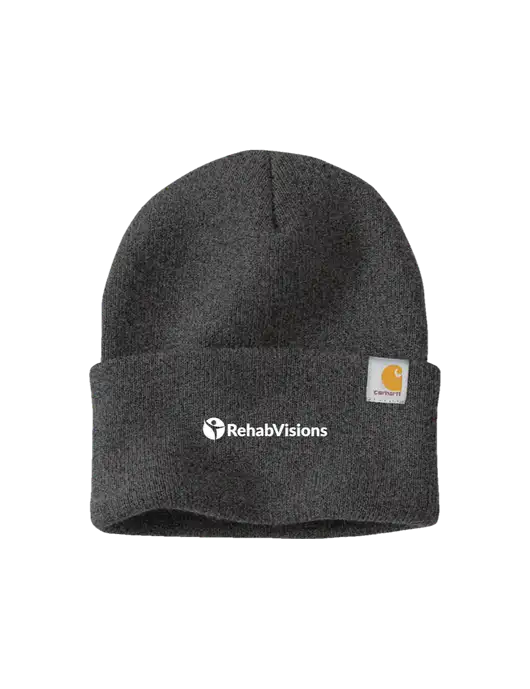 Carhartt Dark Grey Watch Cap 2.0 w/RehabVisions POST Logo