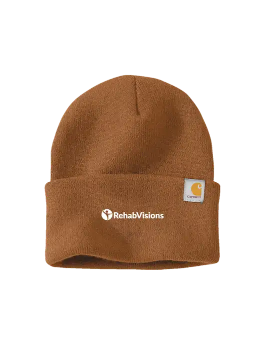 Carhartt Light Brown Watch Cap 2.0 w/RehabVisions POST Logo