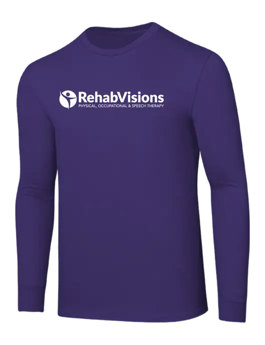 Core Blend Purple Long Sleeve Tee w/RehabVisions POST Logo