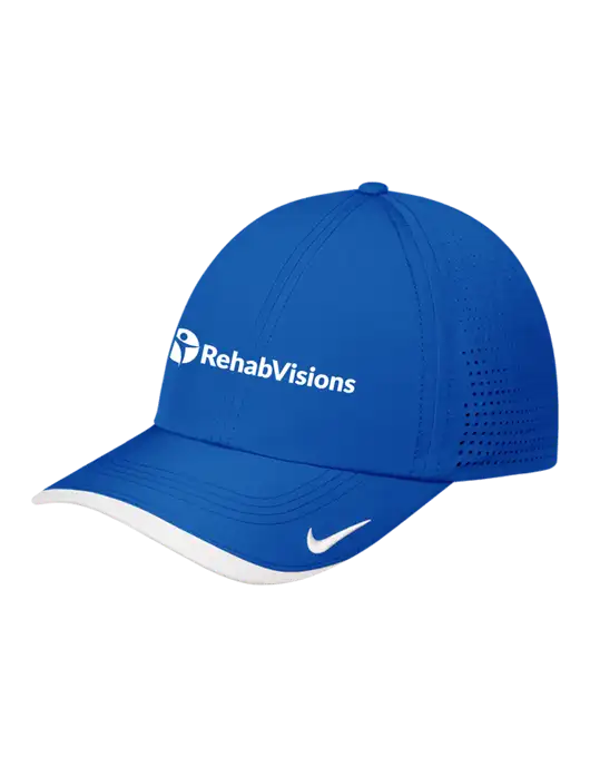 Nike Royal/White Dri-FIT Perforated Performance Cap w/RehabVisions POST Logo