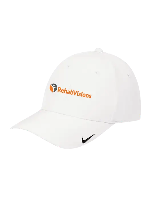 Nike White Dri-FIT Legacy Cap w/RehabVisions POST Logo