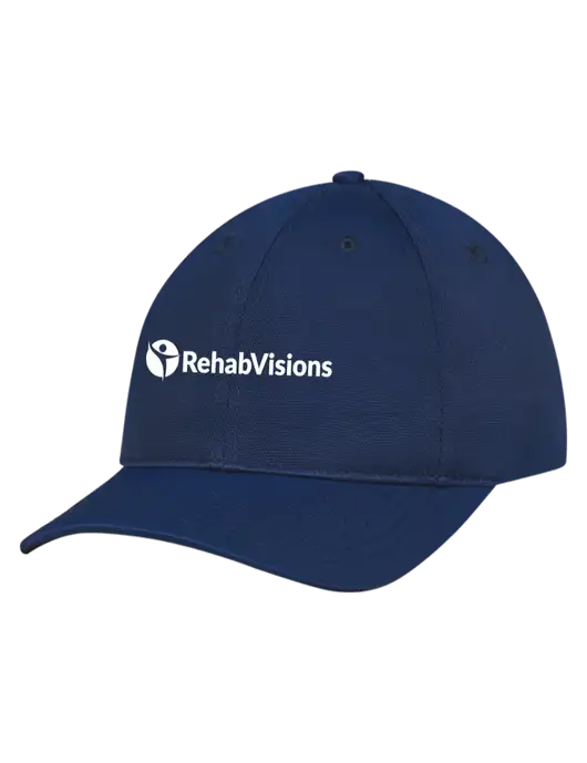 Navy Nylon Twill Performance Cap w/RehabVisions POST Logo