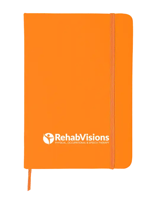 Orange Comfort Touch Bound Journal 5" X 7" w/RehabVisions POST Logo