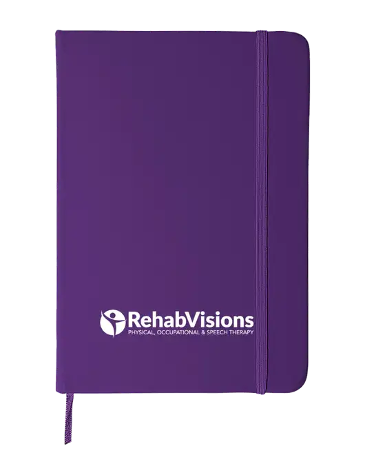 Purple Comfort Touch Bound Journal 5" X 7" w/RehabVisions POST Logo