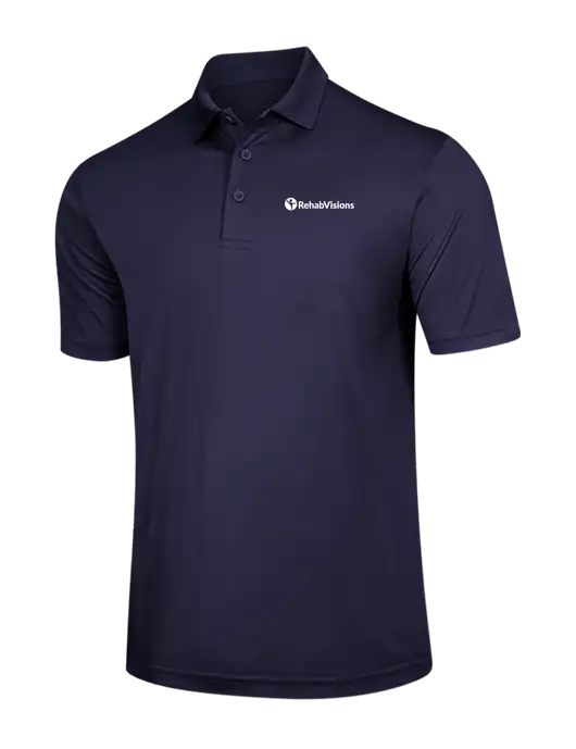 Navy PosiCharge Competitor Polo w/RehabVisions POST Logo