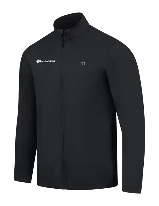 TravisMathew Black Surfside Full-Zip Jacket w/RehabVisions POST Logo