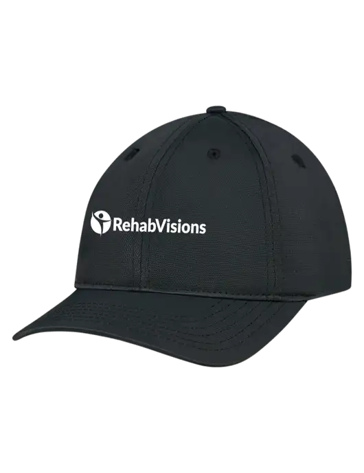 Black Nylon Twill Performance Cap w/RehabVisions POST Logo