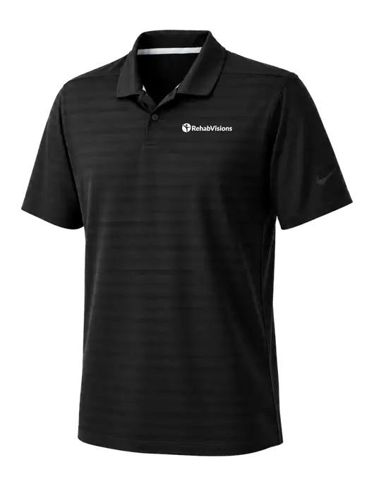 Nike Black Dri-FIT Vapor Jacquard Polo w/RehabVisions POST Logo