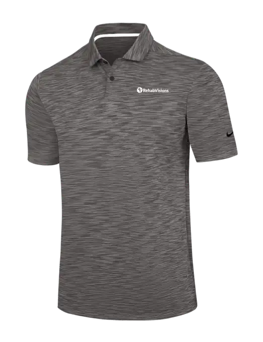 Nike Dark Grey Dri-FIT Vapor Space Dyed Polo w/RehabVisions POST Logo