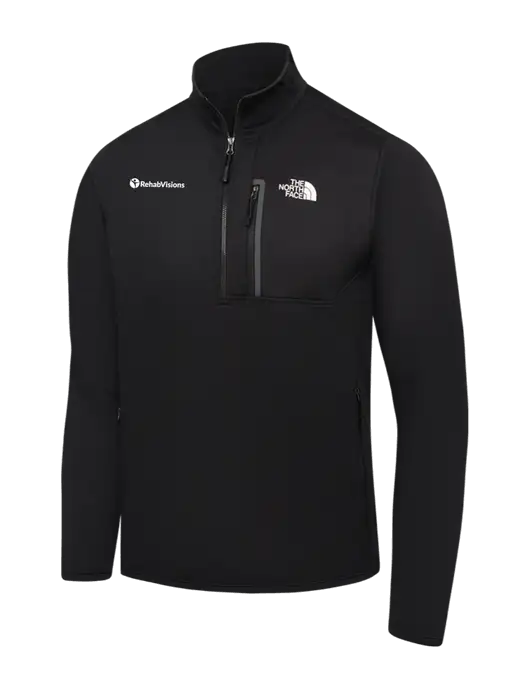 The North Face Black Skyline 1/2-Zip Fleece w/RehabVisions POST Logo
