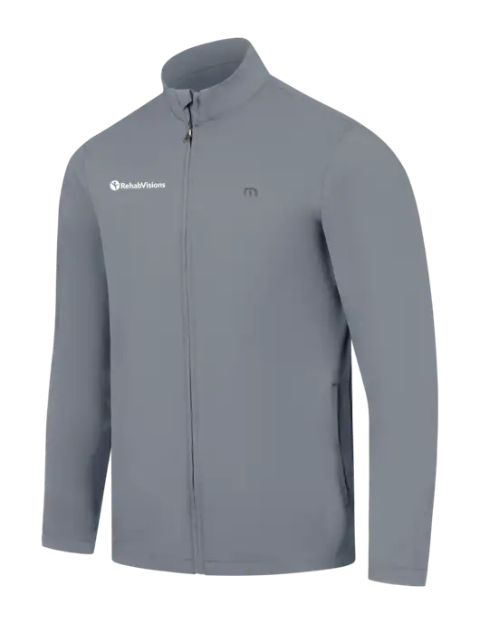 TravisMathew Light Medium Grey Surfside Full-Zip Jacket w/RehabVisions POST Logo