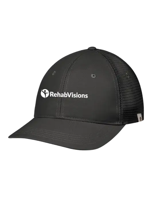 Carhartt Black Trucker Rugged Pro Series Cap w/RehabVisions POST Logo