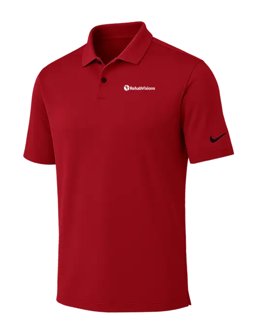 Nike Red Dri-FIT Vapor Polo w/RehabVisions POST Logo