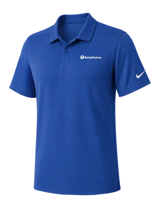 Nike Dark Royal Dry Essential Solid Polo w/RehabVisions POST Logo