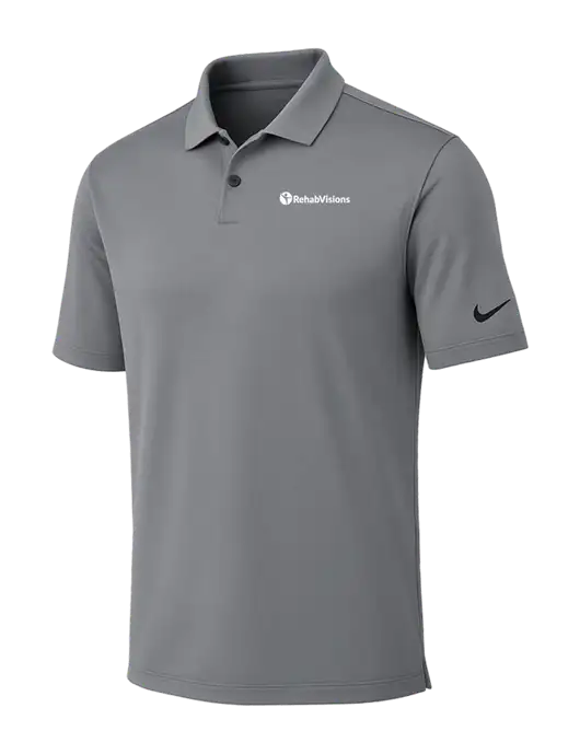 Nike Medium Grey Dri-FIT Vapor Polo w/RehabVisions POST Logo