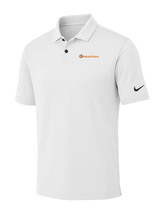 Nike White Dri-FIT Vapor Polo w/RehabVisions POST Logo