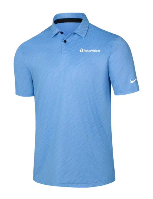 Nike Light Blue Vapor Dash Polo w/RehabVisions POST Logo