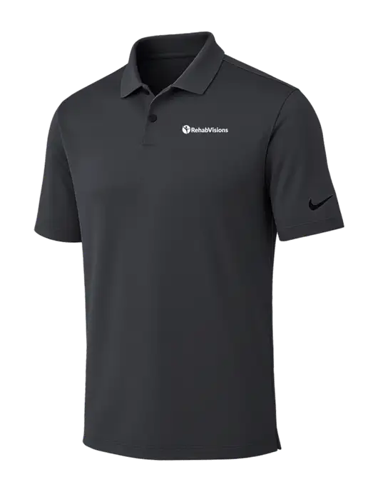 Nike Dark Grey Dri-FIT Vapor Polo w/RehabVisions POST Logo