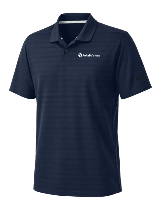 Nike Navy Dri-FIT Vapor Jacquard Polo w/RehabVisions POST Logo