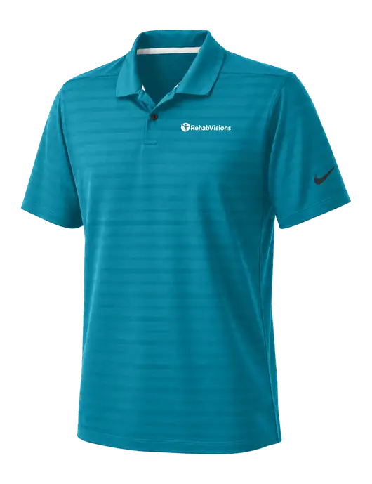 Nike Sapphire Blue Dri-FIT Vapor Jacquard Polo w/RehabVisions POST Logo
