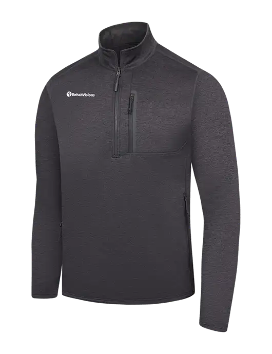 The North Face Dark Grey Heather Skyline 1/2-Zip Fleece w/RehabVisions POST Logo