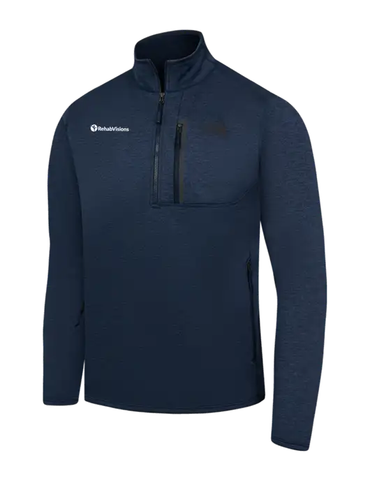 The North Face Navy Heather Skyline 1/2-Zip Fleece w/RehabVisions POST Logo