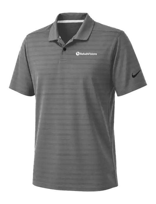 Nike Dark Medium Grey Dri-FIT Vapor Jacquard Polo w/RehabVisions POST Logo