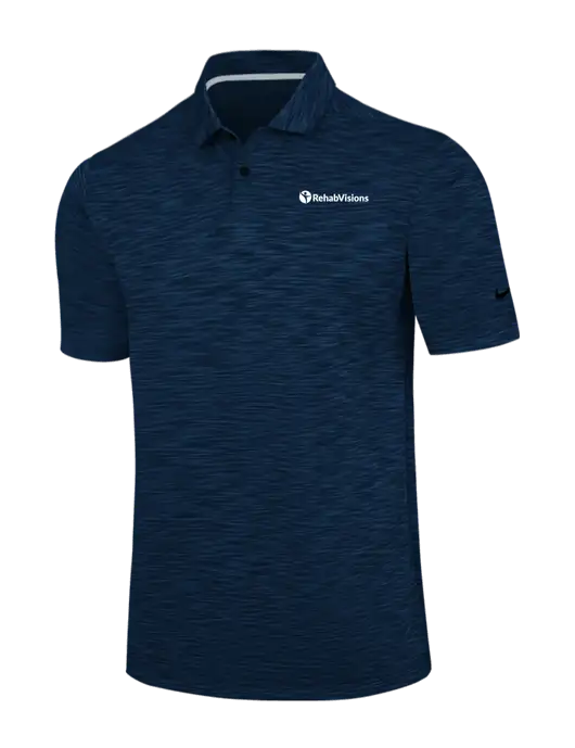 Nike Navy Dri-FIT Vapor Space Dyed Polo w/RehabVisions POST Logo