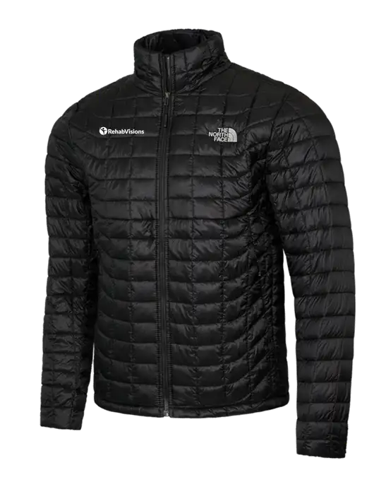 North Face Black ThermoBall Trekker Jacket w/RehabVisions POST Logo