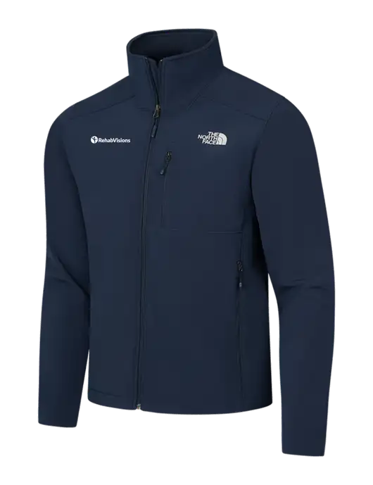 North Face Navy Apex Barrier Soft Shell Jacket w/RehabVisions POST Logo