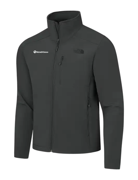 The North Face Dark Medium Grey Apex Barrier Soft Shell Jacket w/RehabVisions POST Logo