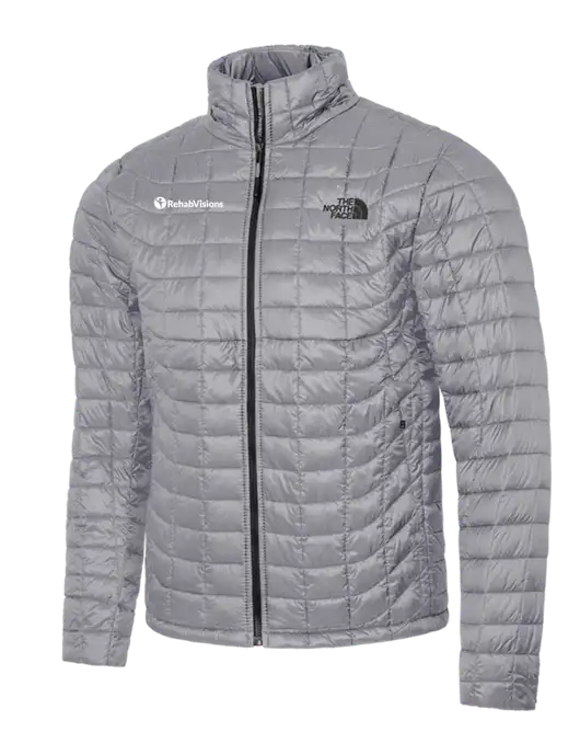 North Face Medium Grey ThermoBall Trekker Jacket w/RehabVisions POST Logo