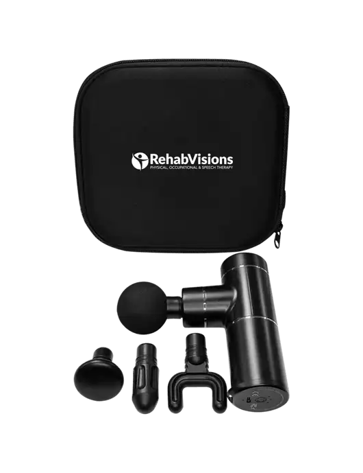 Muscle Revive Handled Massage Gun w/RehabVisions POST Logo