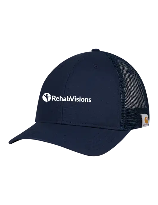 Carhartt Navy Trucker Rugged Pro Series Cap w/RehabVisions POST Logo
