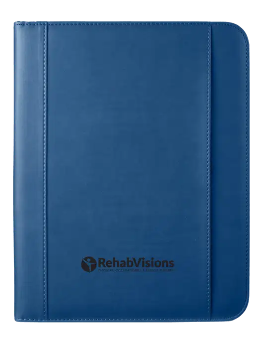 Leeman Light Navy Tuscany Mobile Portfolio 10.23  x 13 w/RehabVisions POST Logo
