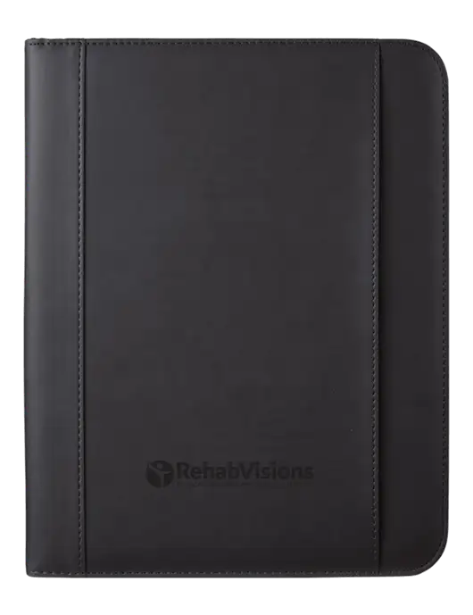 Leeman Black Tuscany Mobile Portfolio 10.23  x 13 w/RehabVisions POST Logo