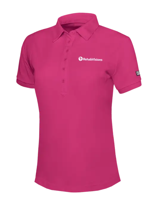 OGIO Womens Pink Jewel Polo w/RehabVisions POST Logo