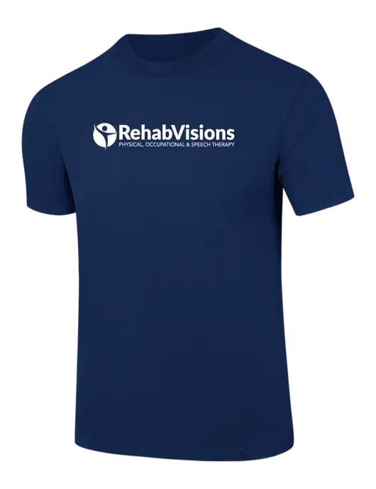 Comfort Colors 6.1 oz Dark Navy Heavyweight Ring Spun T-Shirt w/RehabVisions POST Logo